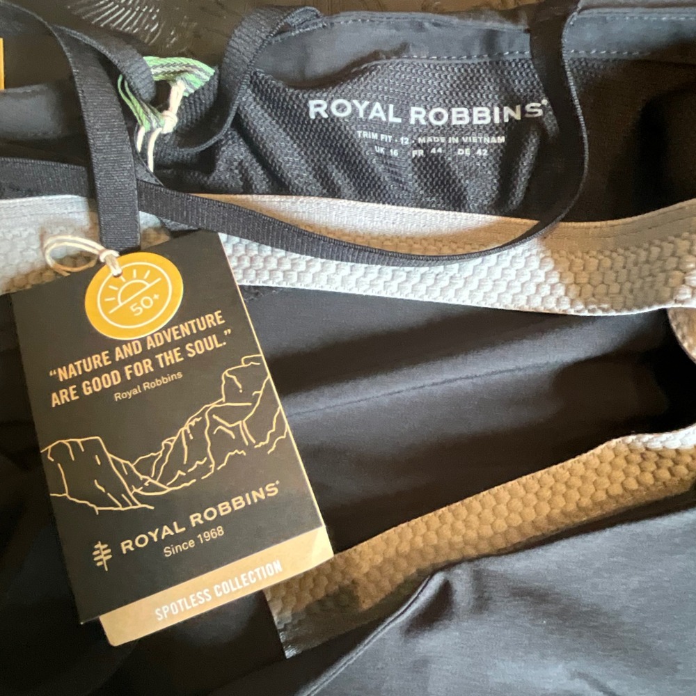 Royal Robbins Spotless Evolution Tank Dress Black UPF 50+ Y326012 Womens 12 - Picture 5 of 11